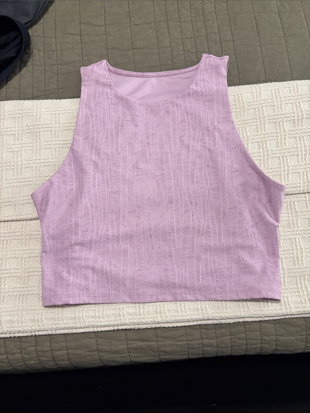Hylete Lavender Textured Crop Tank